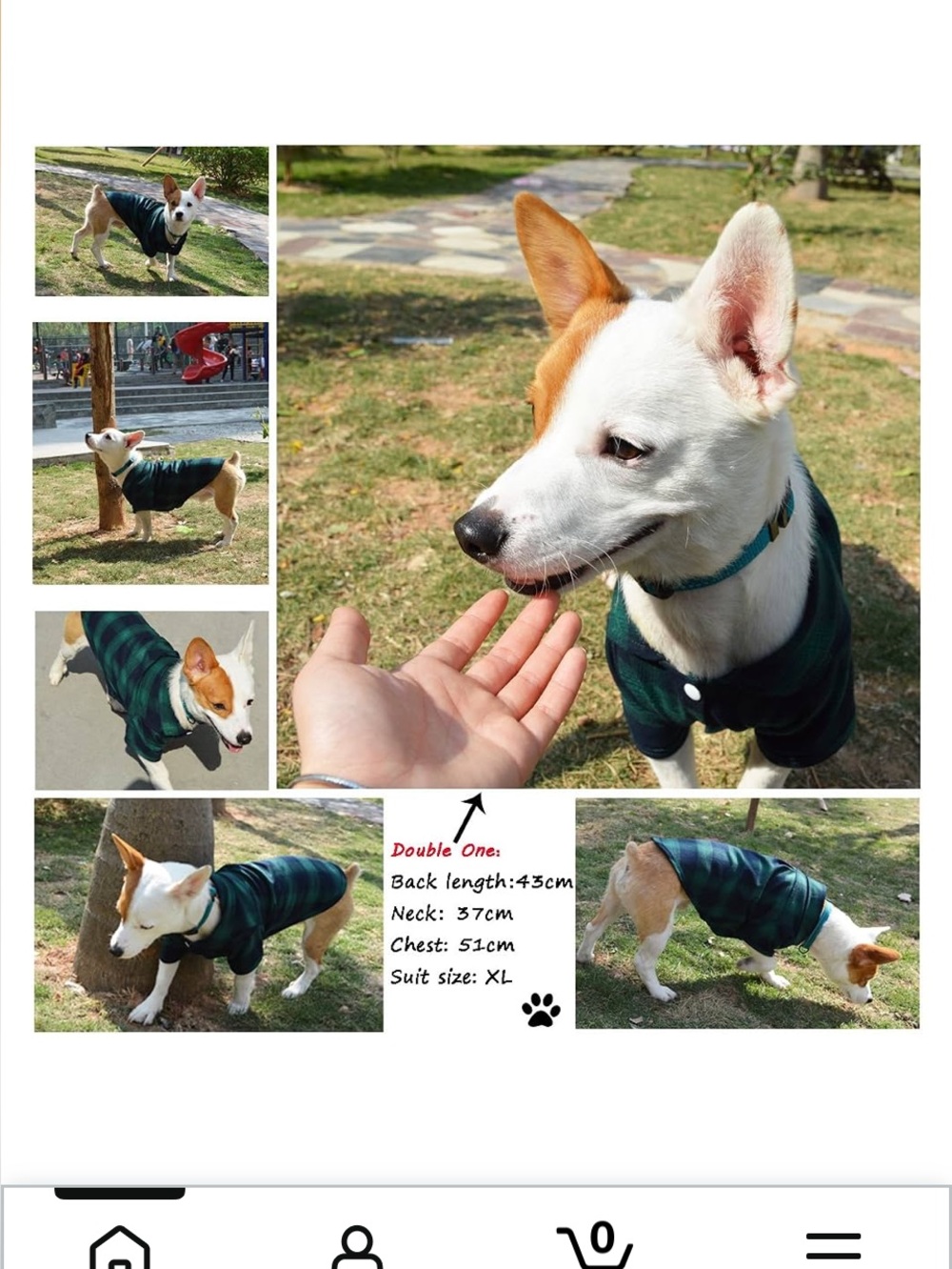 Green Plaid Dog Polo Shirt - Classic Button-Up Pet Top Christmas shirt 4X - Picture 7 of 13